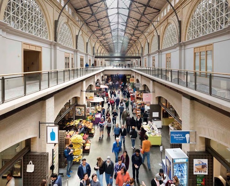 photo from top of ferry building looking inside